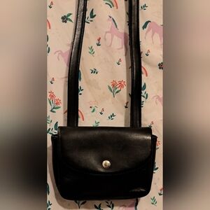 Vintage Sonia Rykiel Black Leather Neutral Quiet Luxury Crossbody Purse Bag